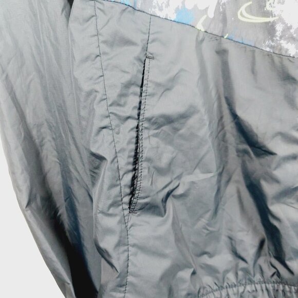 Nike Girl's Black Sportswear Abstract Print Long Sleeve Windrunner Jacket Size L - Picture 8 of 11